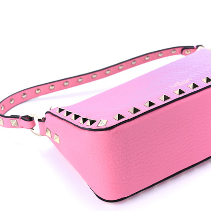 Valentino Garavani Pebbled Calfskin Small Rockstud Flip Lock Shoulder Bag Dawn Pink 10 of 11