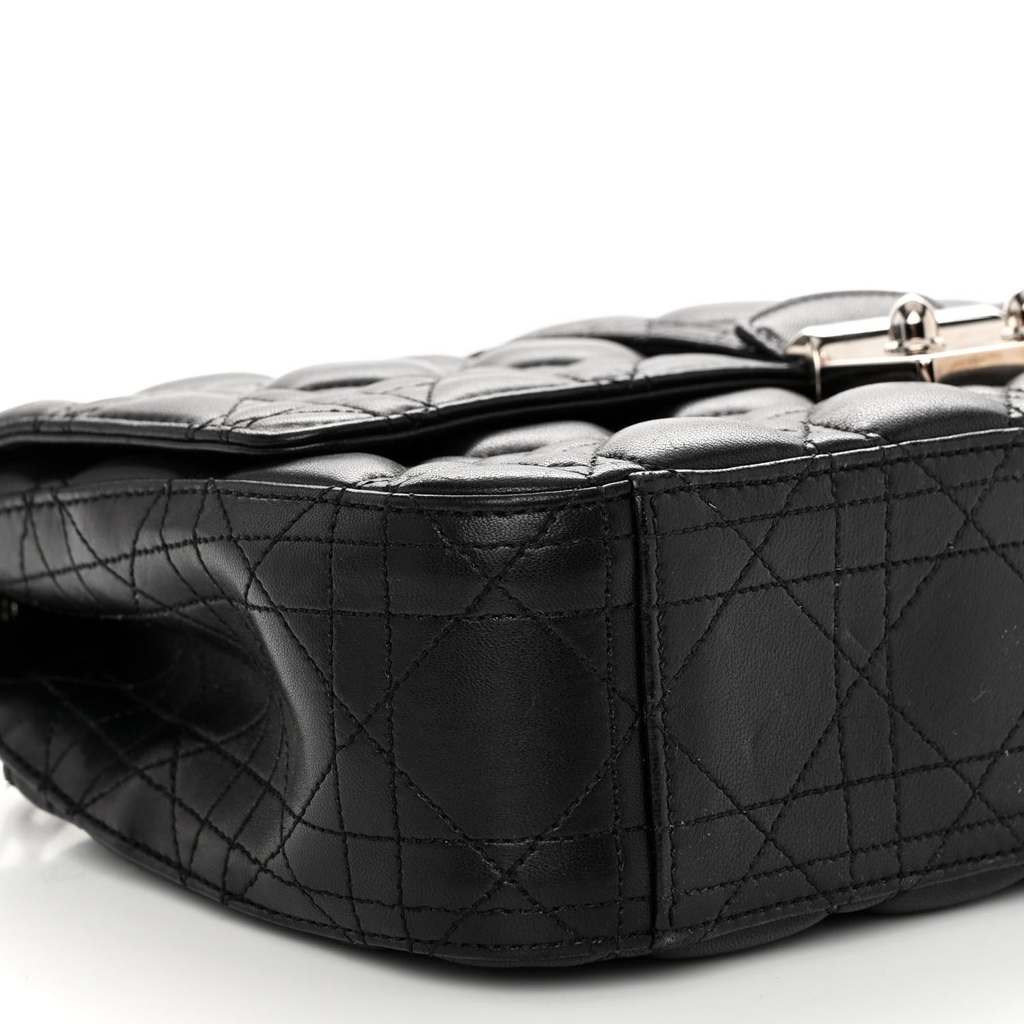 Lambskin Cannage Medium Miss Dior Flap Black