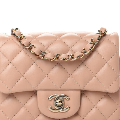 Chanel Lambskin Quilted Mini Square Flap Beige 10 of 11