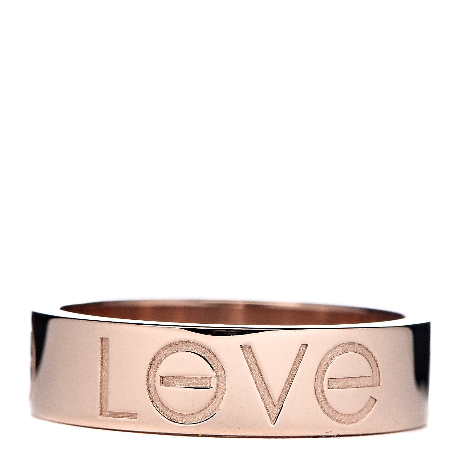 Cartier 18K Pink Gold 5.5mm Engraved LOVE Ring 56 7.5 1 of 5