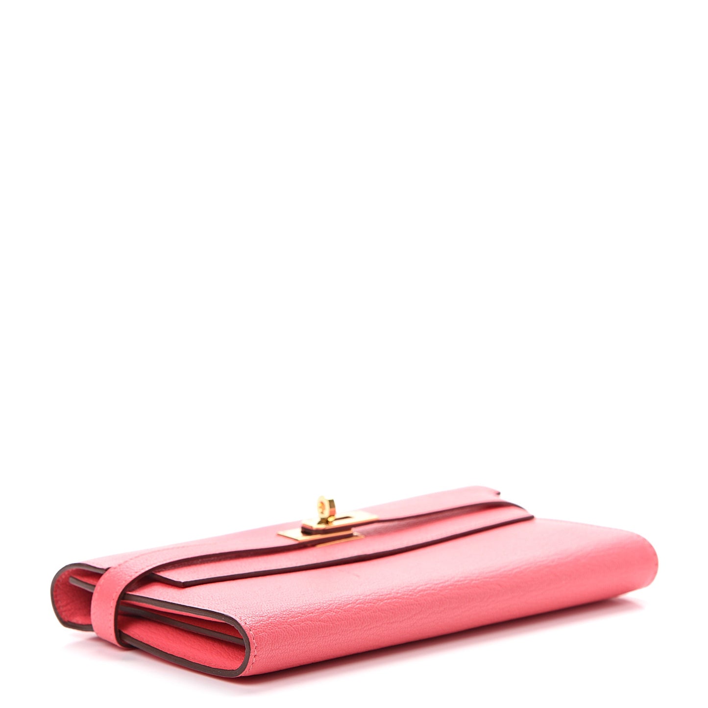 Chevre Mysore Kelly Longue Wallet Rose Lipstick