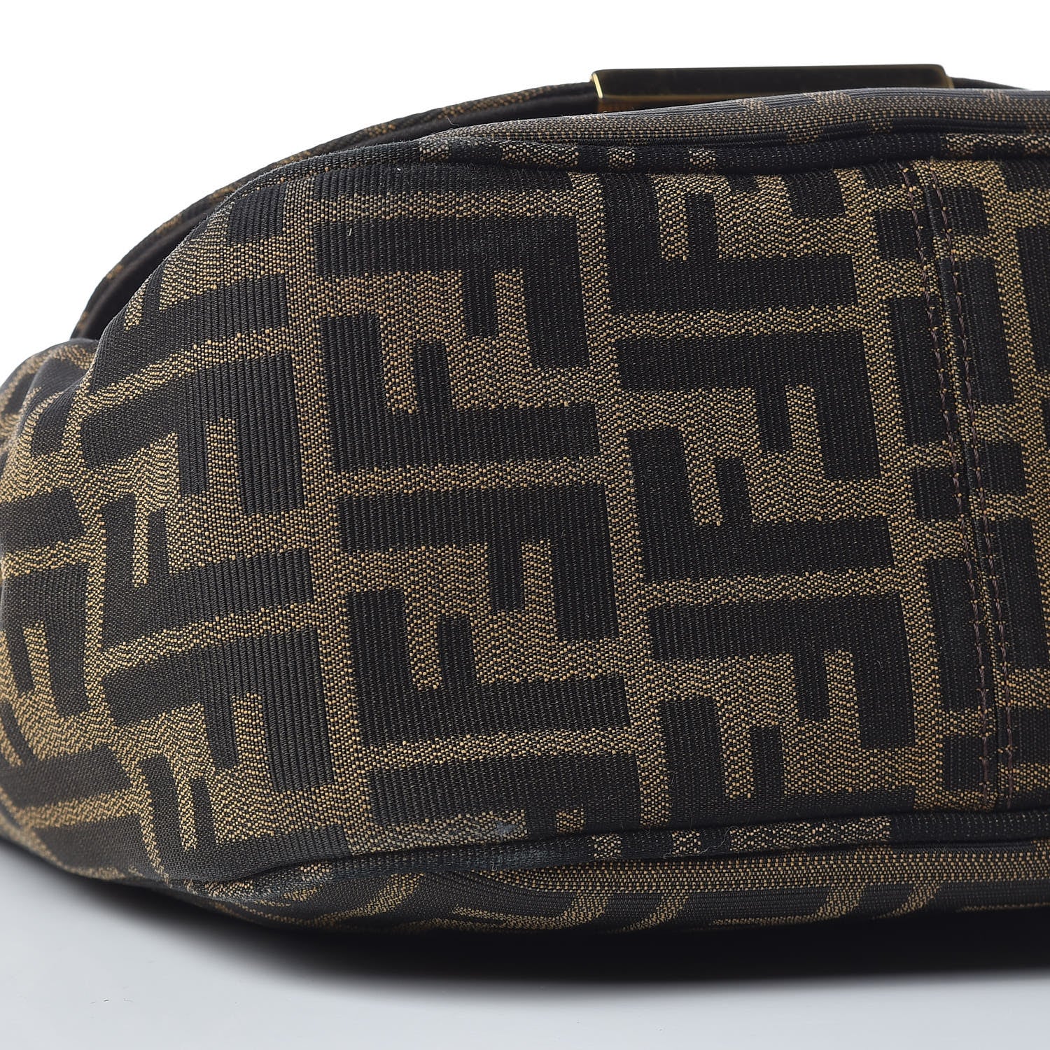 Fendi Zucca Vitello Artic Small Messenger Bag Tobacco Castagna 10 of 11