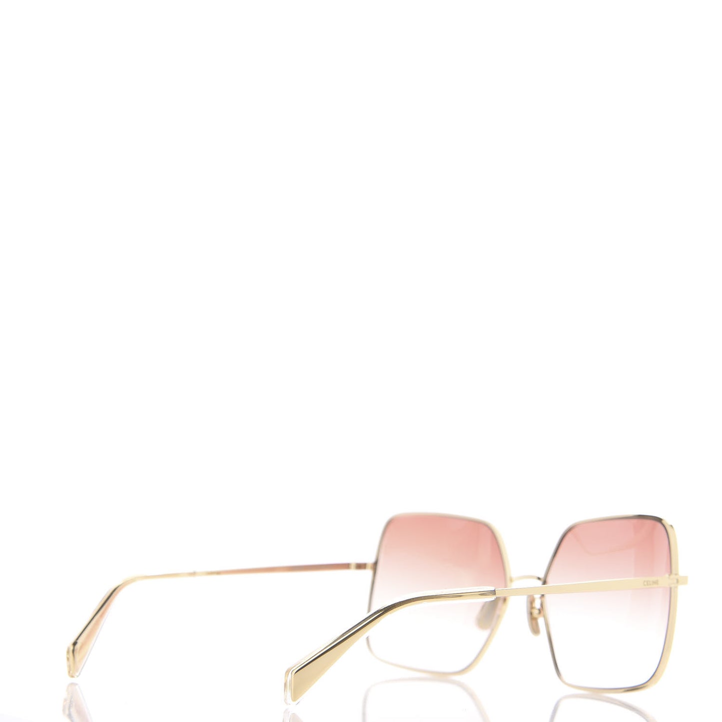 Oversized Square Metal Sunglasses CL40078U Gold