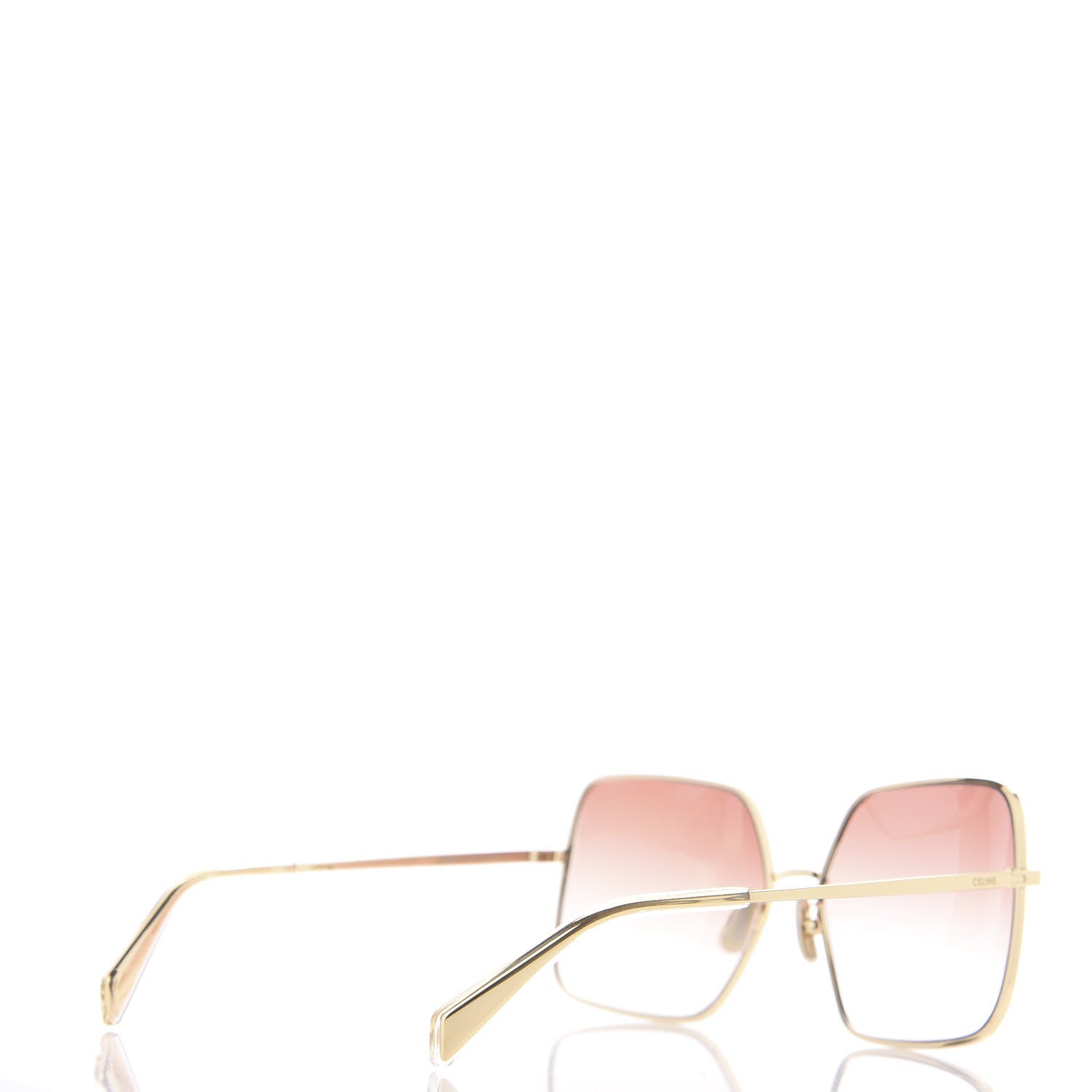 Celine Oversized Square Metal Sunglasses CL40078U Gold 4 of 7