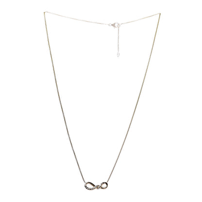 David Yurman 18K Yellow Gold Diamond 19mm Continuance Pendant Necklace 3 of 8
