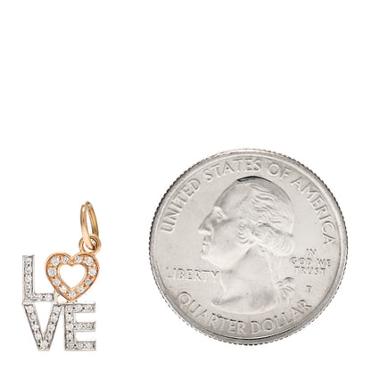 Tiffany 18K Rose White Gold Diamond Love Charm 2 of 5