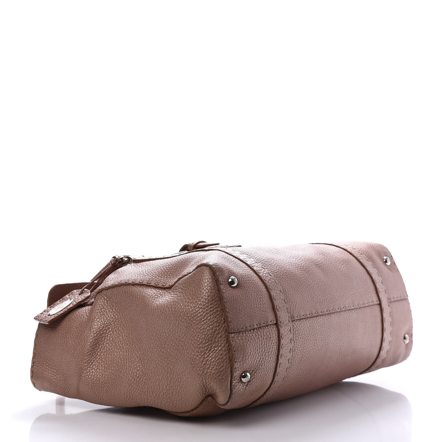 Fendi Cuoio Romano Selleria Large Linda Satchel Bronzo 4 of 23