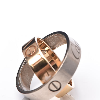 Cartier 18K Pink White Gold 5.5mm Astro LOVE Ring 56 7.5 9 of 9