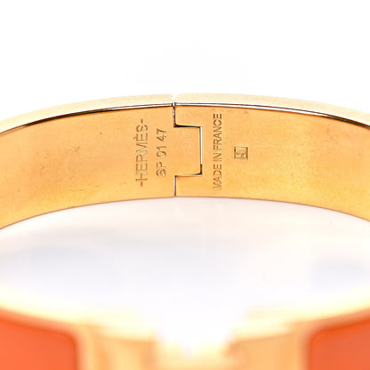 Hermes Enamel Narrow Clic Clac H Bracelet PM Orange 4 of 4