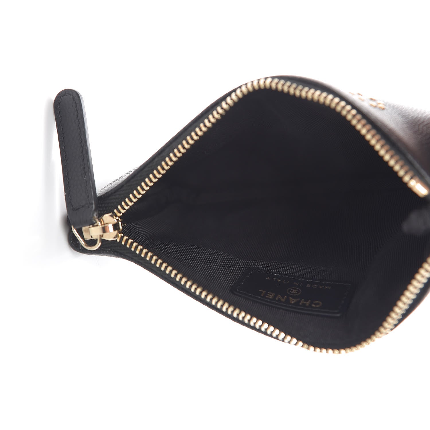 Chanel Caviar Studded Deauville Cosmetic Pouch Black 5 of 9