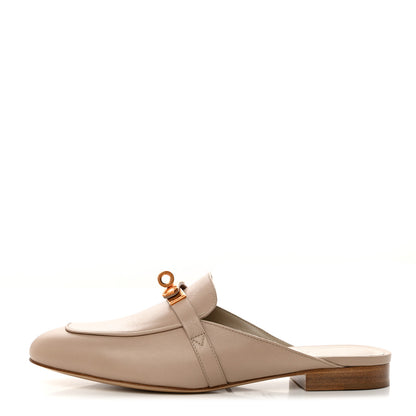 Hermes Calfskin Oz Mules 37 Blanc Gomme 1 of 9