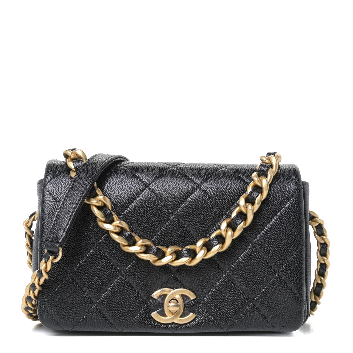 Chanel Caviar Quilted Small Fashion Therapy Flap Bag Black 1 of 12
