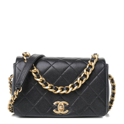 Chanel Caviar Quilted Small Fashion Therapy Flap Bag Black 1 of 12