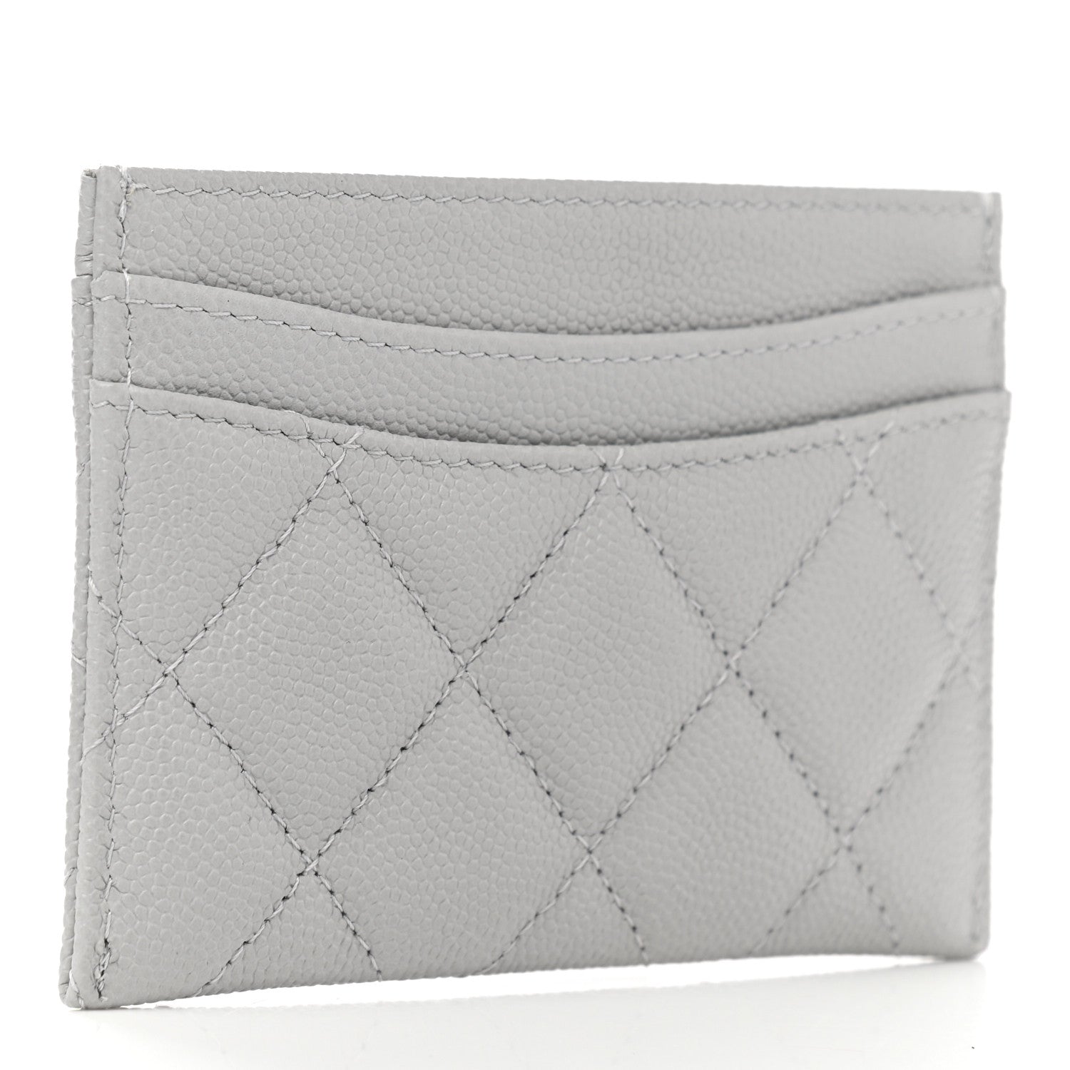 Chanel Caviar Quilted Card Holder Grey 3 of 8