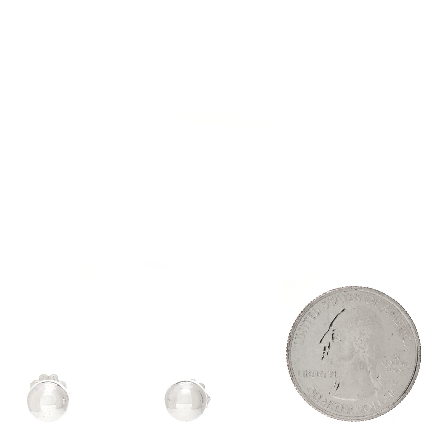 Tiffany Sterling Silver 8mm HardWear Ball Earrings 2 of 4