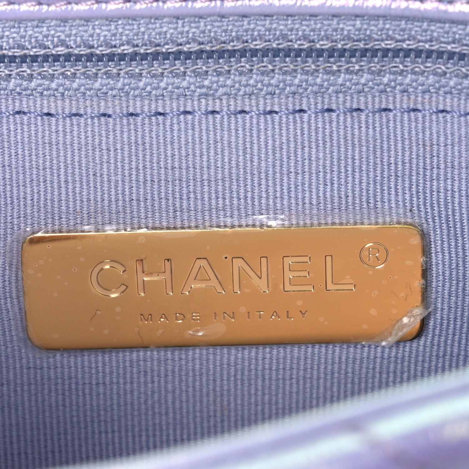 Chanel Iridescent Calfskin Quilted Medium Chanel 19 Flap Light Purple Blue 6 of 10