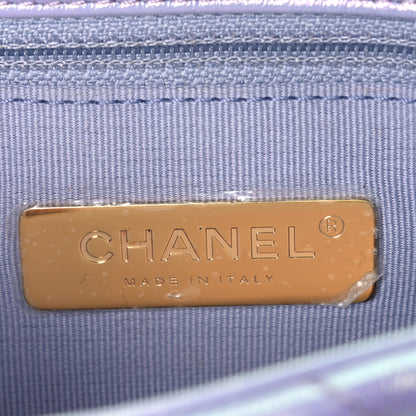 Chanel Iridescent Calfskin Quilted Medium Chanel 19 Flap Light Purple Blue 6 of 10
