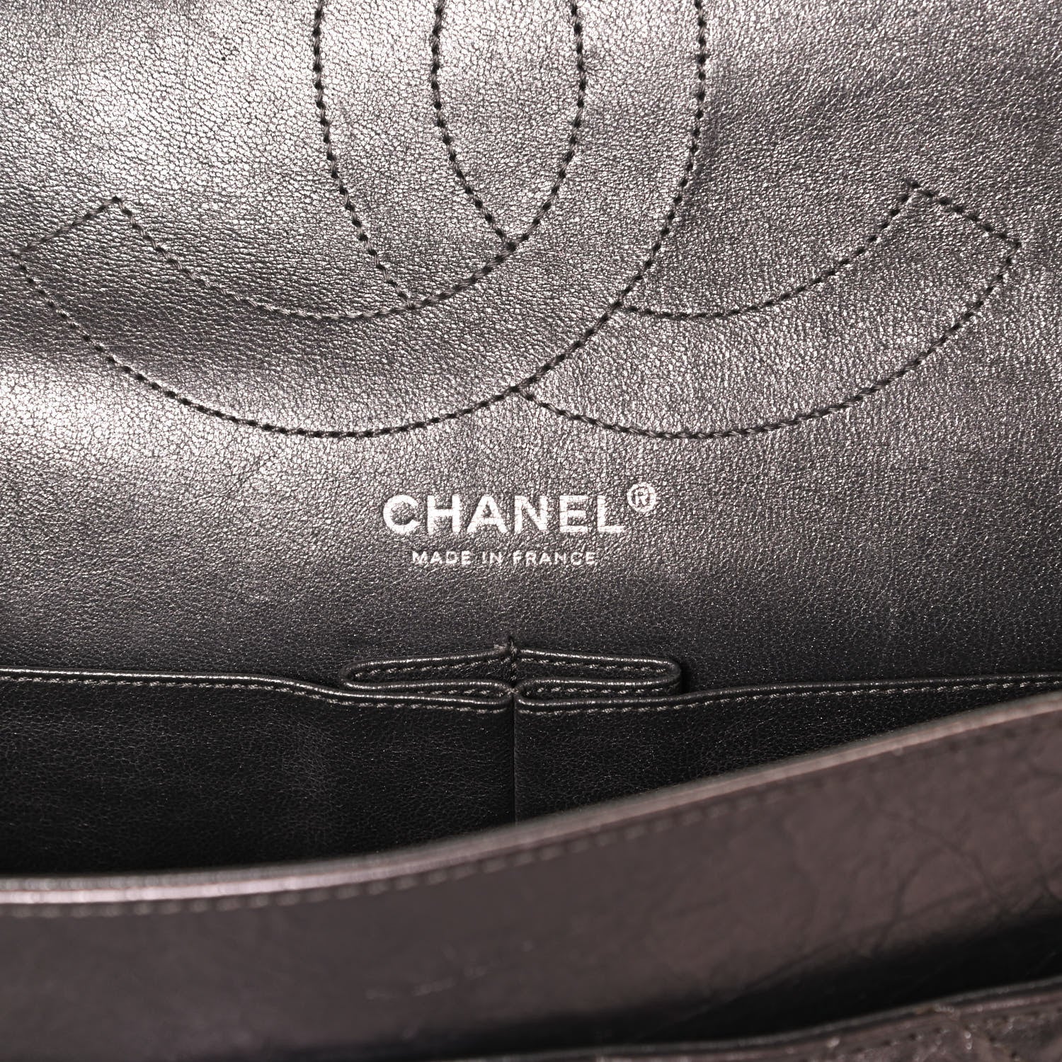 Chanel Metallic Aged Calfskin Quilted 2.55 Reissue 226 Flap Silver 6 of 10