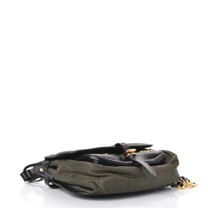 Prada Nylon Calf Quilted Corsaire Bag Militare Nero Black 4 of 7