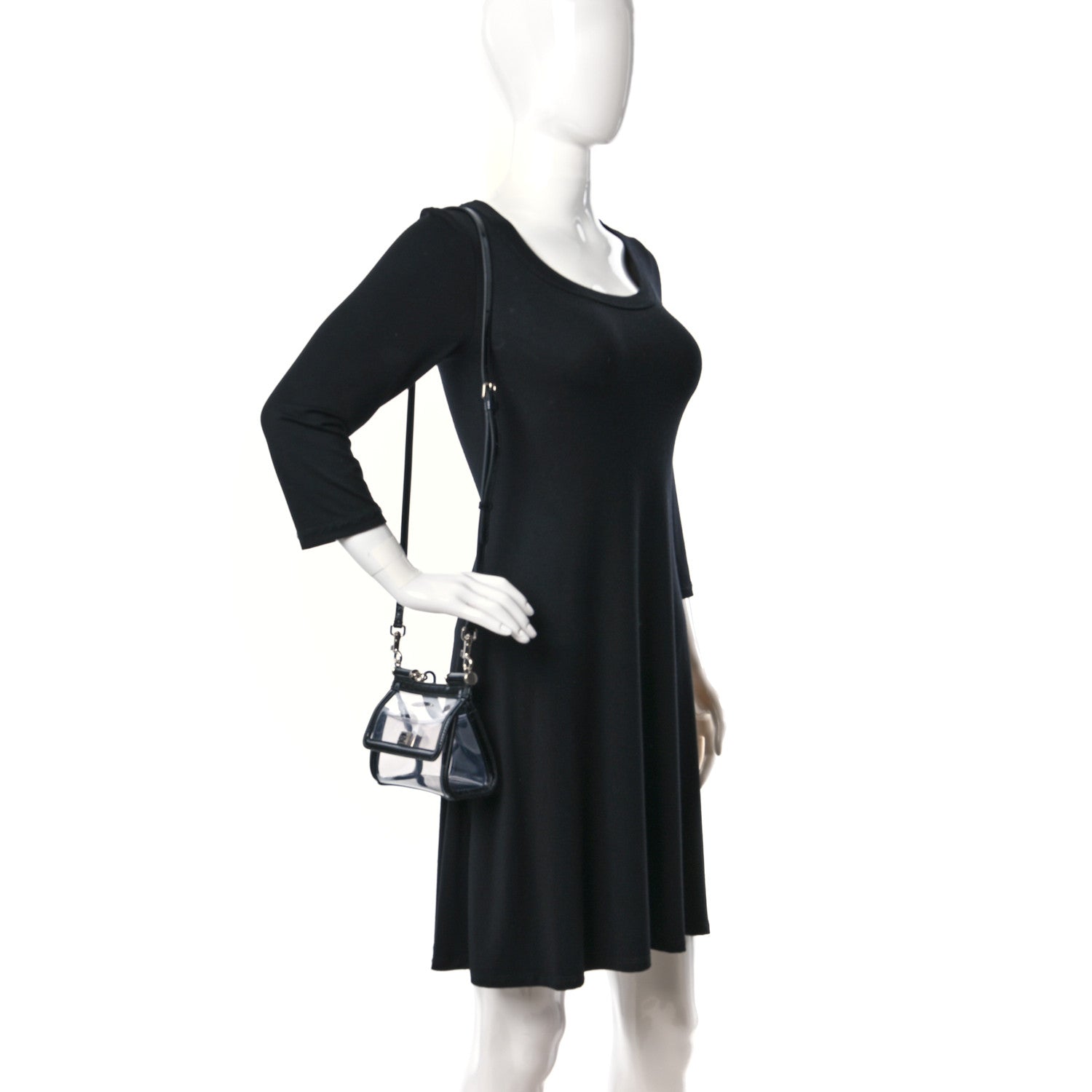 Dolce & Gabbana PVC Small Miss Sicily Satchel Transparent Black 2 of 8