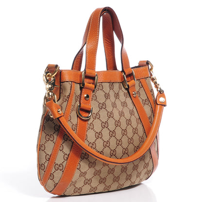 Gucci Monogram Small Abbey Convertible Tote Orange 5 of 12