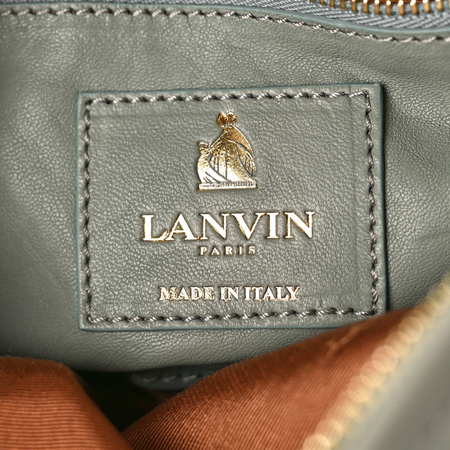 Lanvin Lambskin Quilted Studded Mini Sugar Shoulder Bag Water Blue 6 of 8