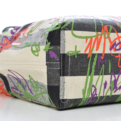Burberry Coated Canvas Medium Reversible Doodle Tote White Black 12 of 15