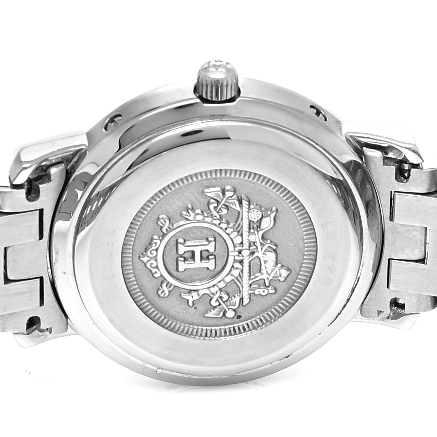 Hermes Stainless Steel 24mm Clipper Quartz Watch Gold 4 of 4