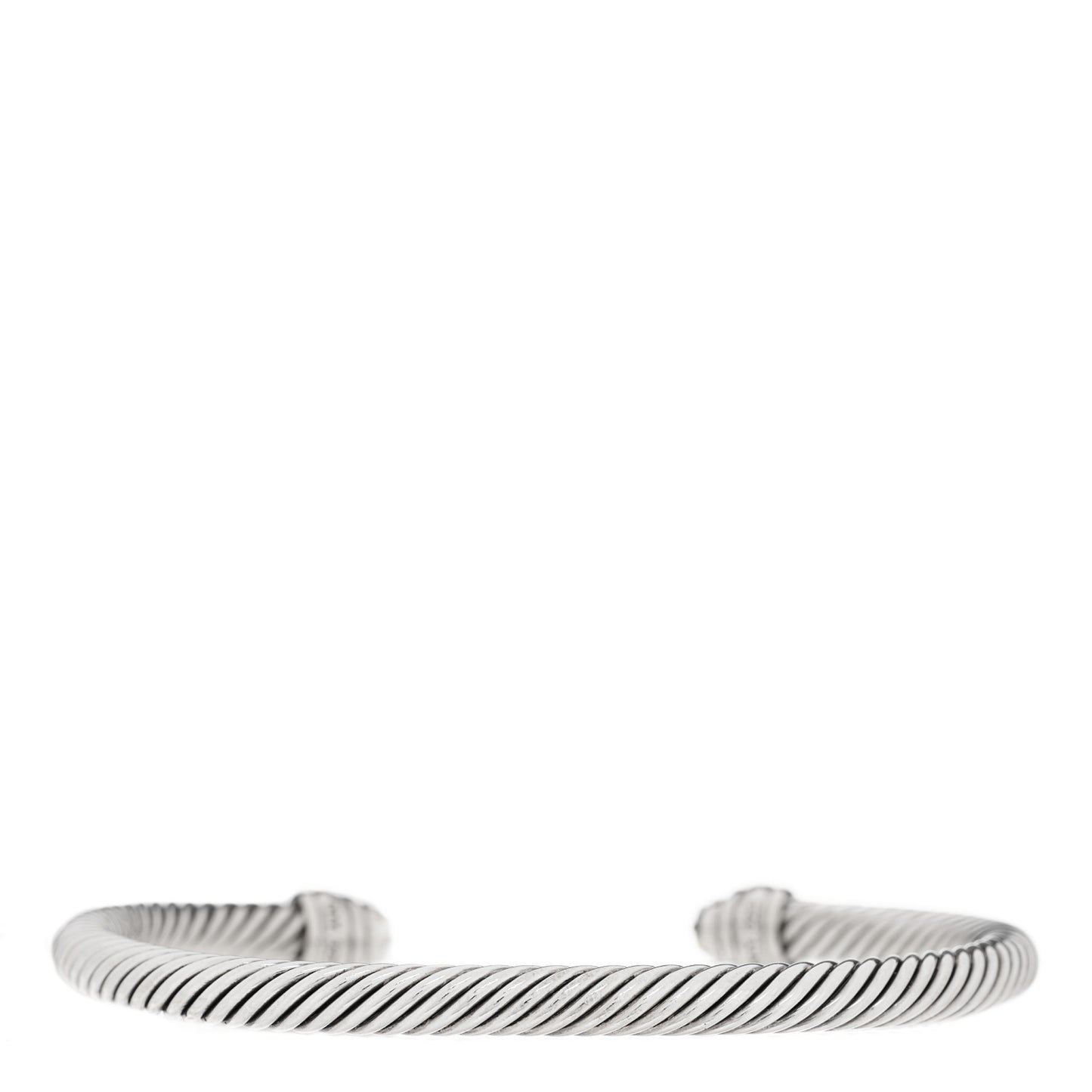 Sterling Silver Pave Diamond 5mm Cable Classics Bracelet
