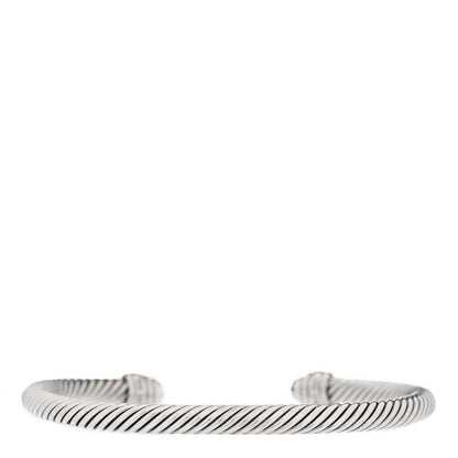 David Yurman Sterling Silver Pave Diamond 5mm Cable Classics Bracelet 2 of 5
