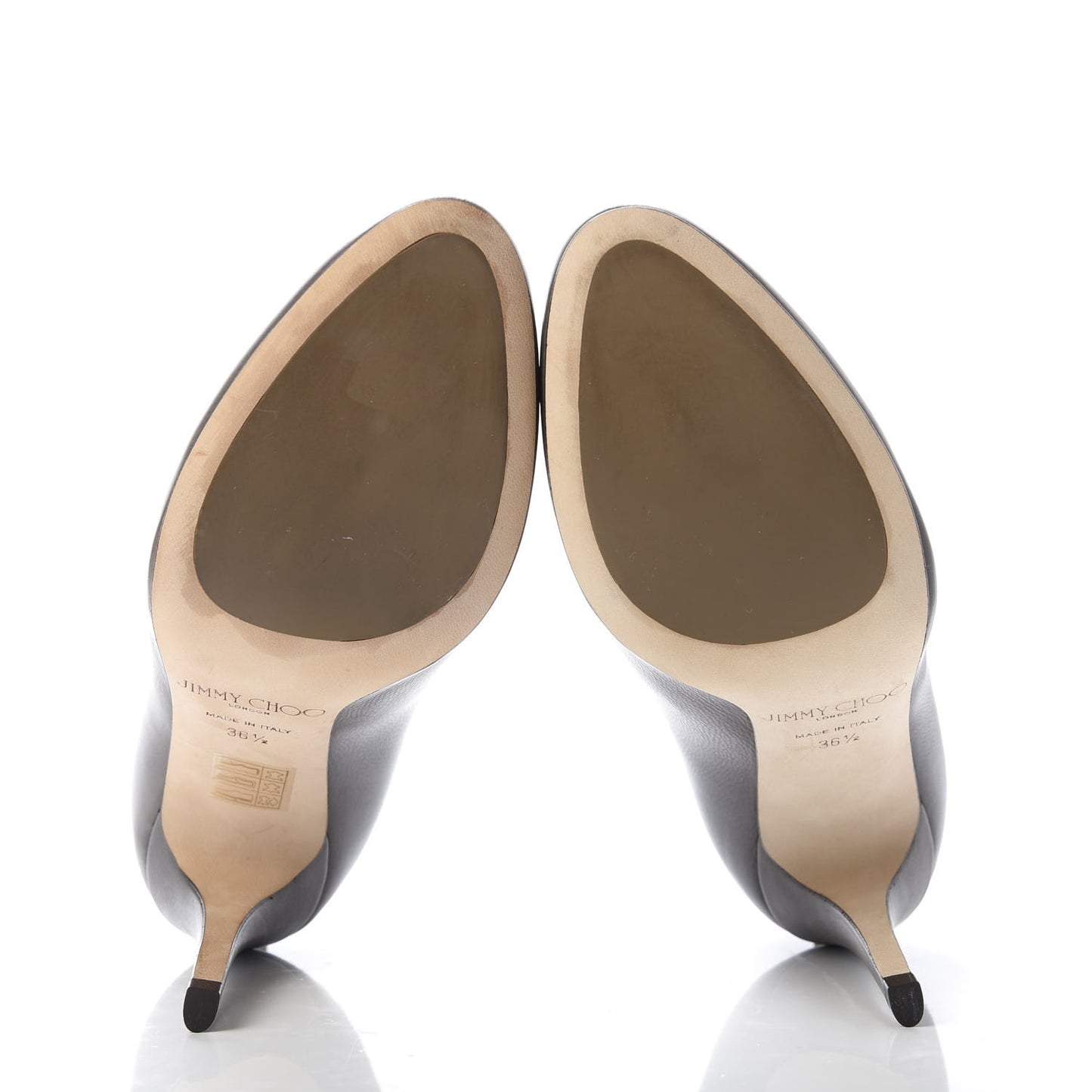 Grained Calfskin Mendez Ankle Boots 36.5 Light Quartz