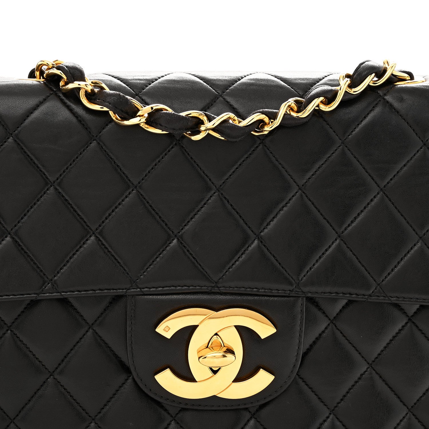 Chanel Lambskin Quilted XL Jumbo Single Flap Black 1895760