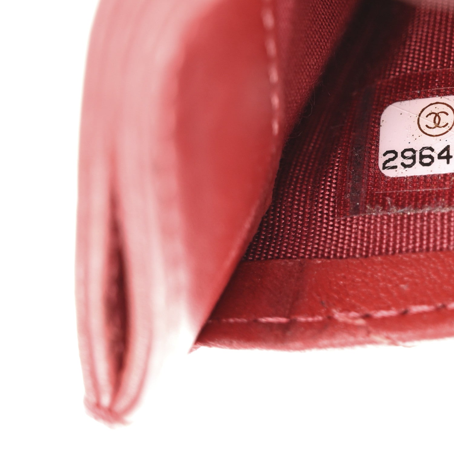 Chanel Lambskin Quilted Card Holder Red 8 of 15