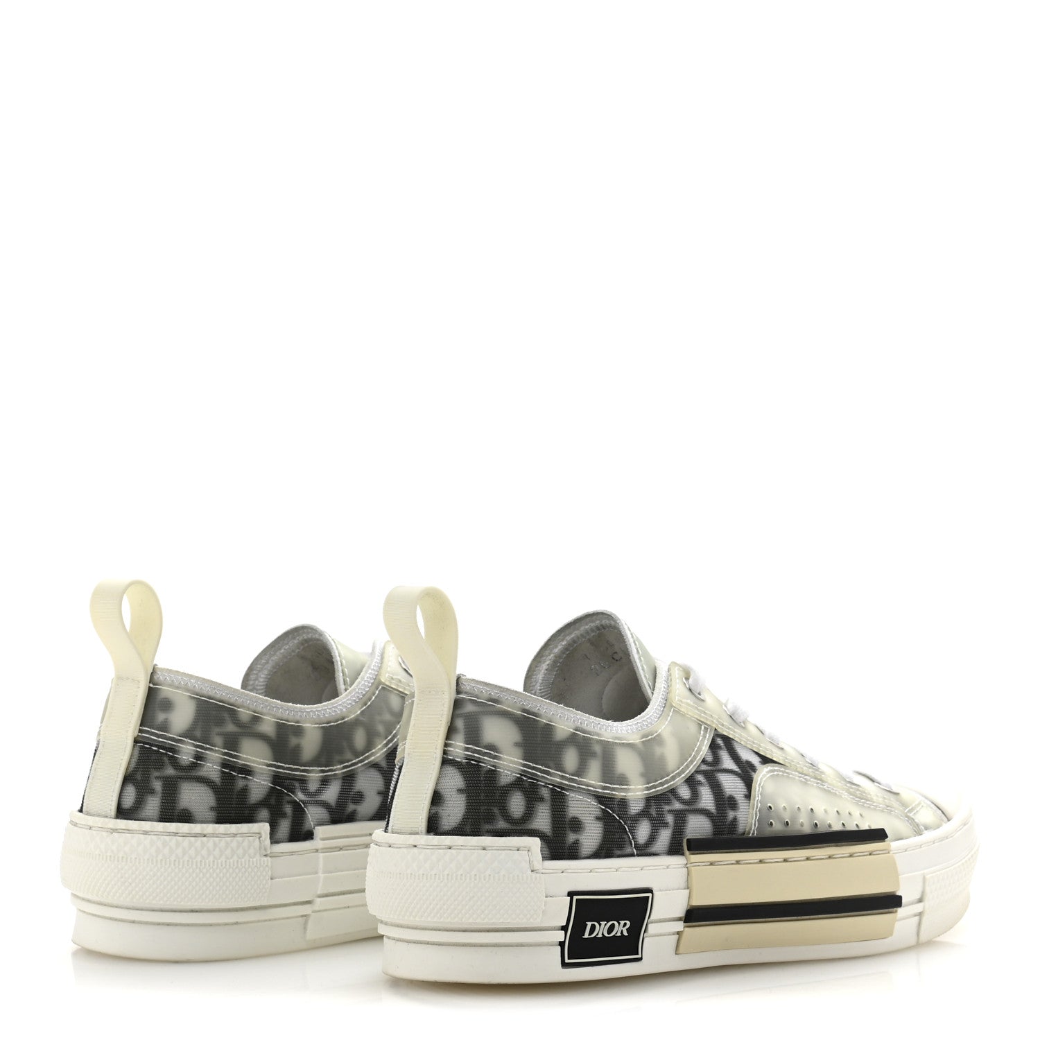 Christian Dior Technical Canvas Oblique B23 Low Top Sneaker 39 White Black 5 of 8