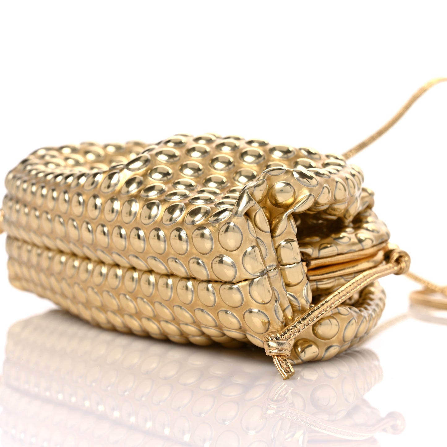 Metallic Fabric Bubble Wrap The Mini Pouch Gold