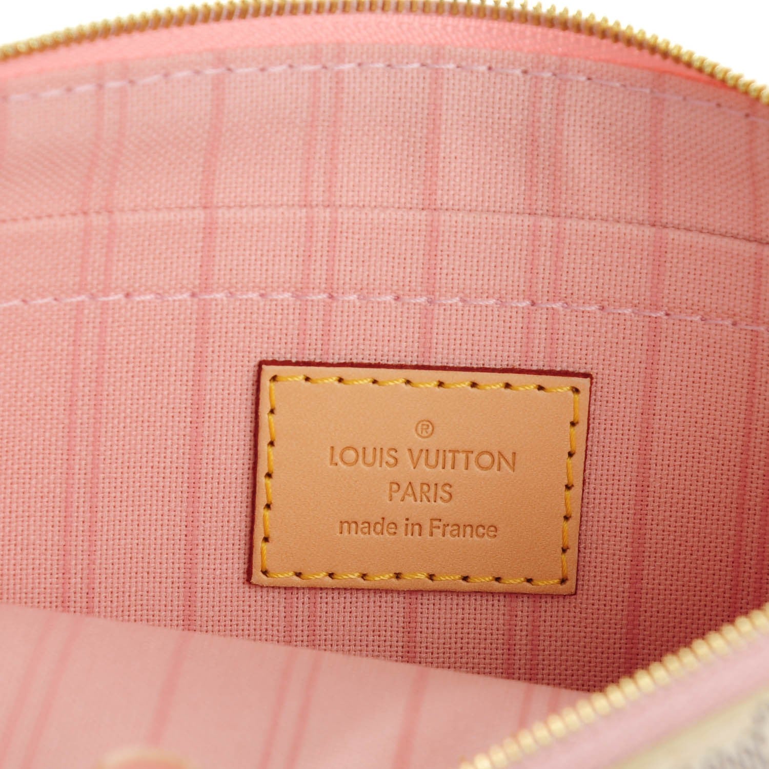 Louis Vuitton Damier Azur Neverfull MM GM Pochette Rose Ballerine 6 of 7