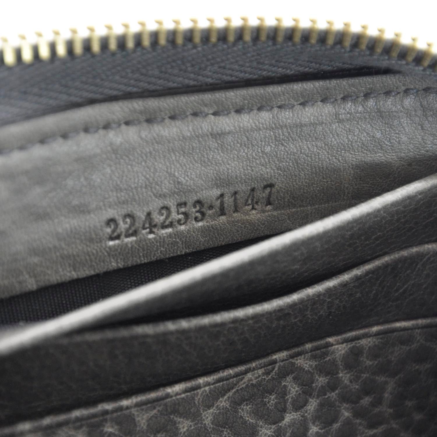 Gucci Guccissima Zip Around Wallet Gray 7 of 7