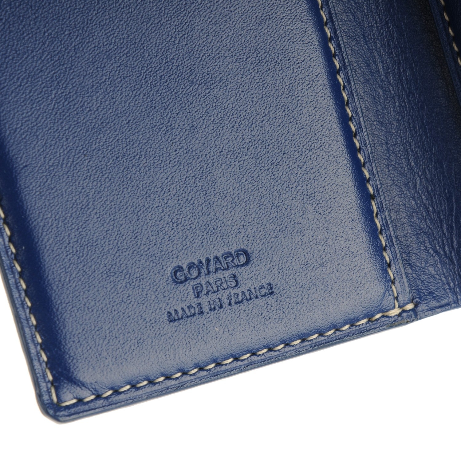 Goyard Goyardine Saint Marc Folding Card Case Navy 6 of 7