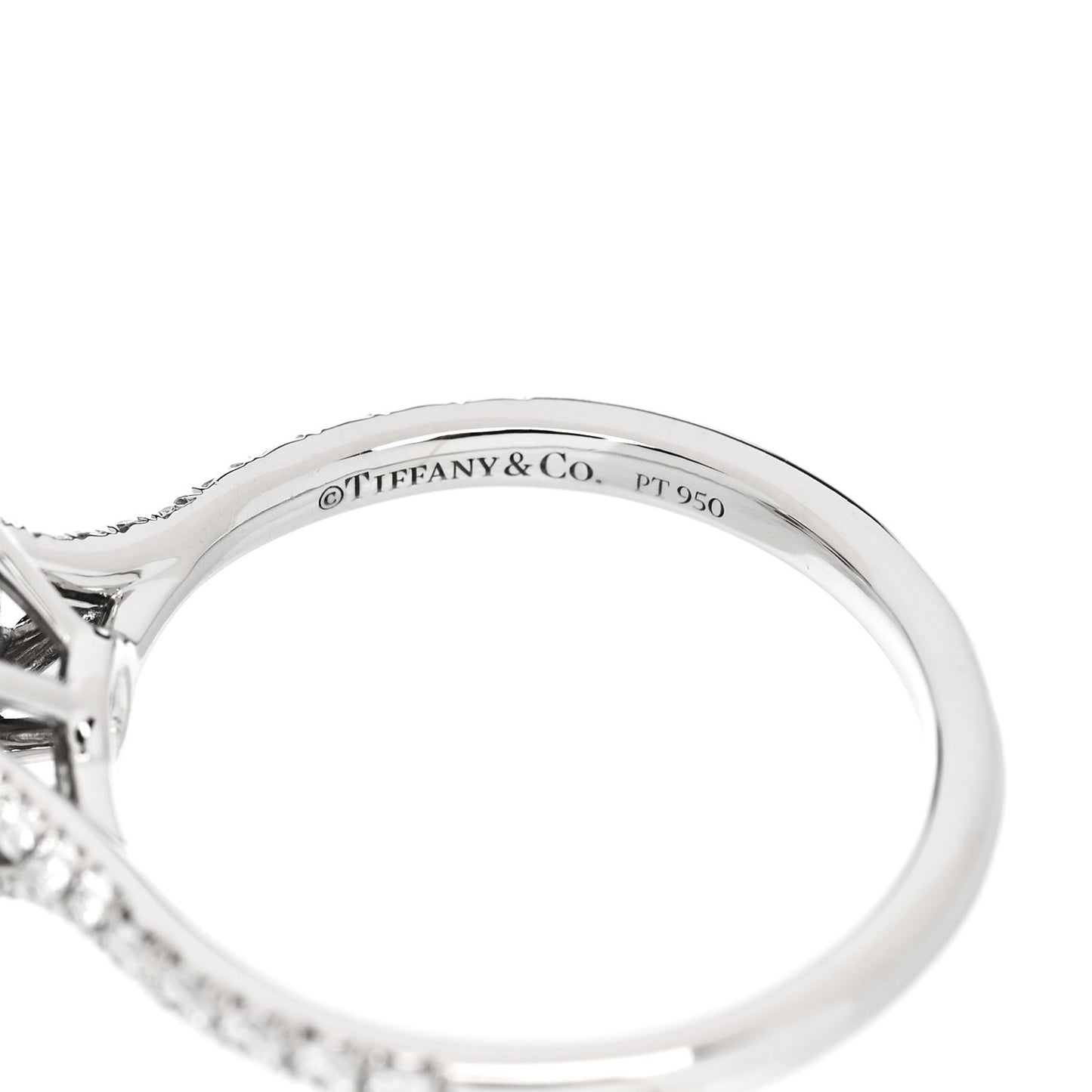 Platinum Diamond .15ct Soleste Cushion Cut Double Halo Engagement Ring 52 6