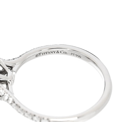 Tiffany Platinum Diamond .15ct Soleste Cushion Cut Double Halo Engagement Ring 52 6 5 of 7
