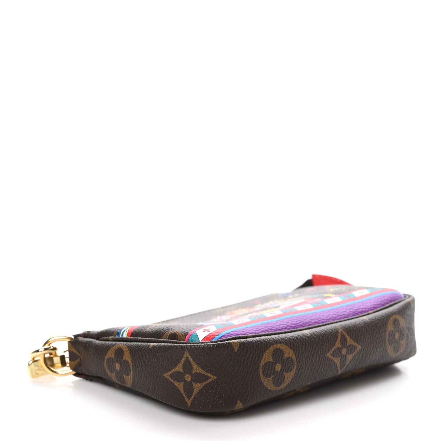 Louis Vuitton Monogram 2020 Christmas Animation Bumper Cars Mini Pochette Accessories Coquelicot 4 of 11