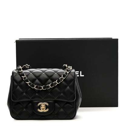 Chanel Lambskin Quilted Mini Square Flap Black 20 of 21