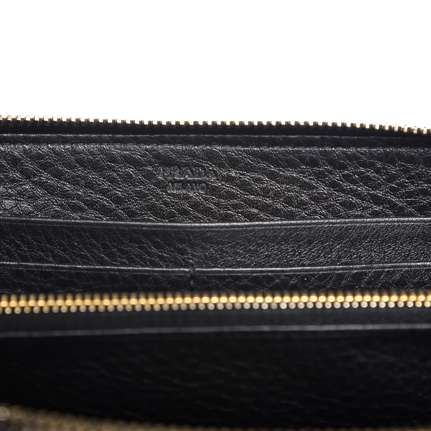 Vitello Daino Zip Around Wallet Nero Black