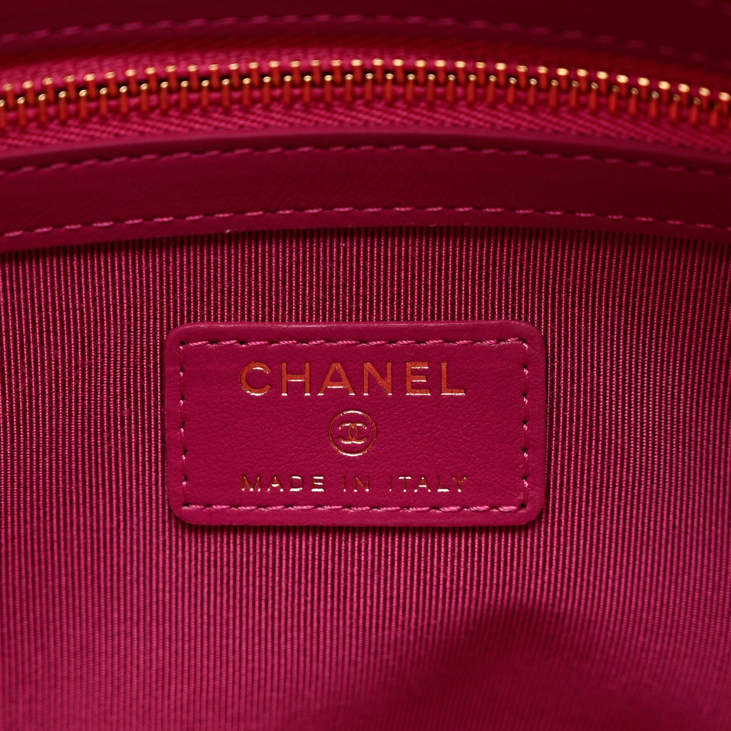 Chanel Shearling Sheepskin Large Chanel 19 Cosmetic Case Pink 5 of 6