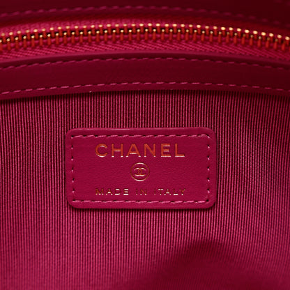 Chanel Shearling Sheepskin Large Chanel 19 Cosmetic Case Pink 5 of 6