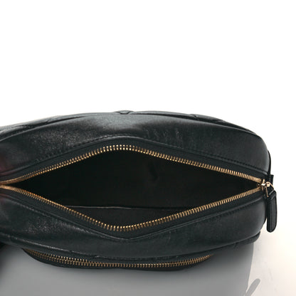 Chanel Lambskin Quilted Double Zip Pouch Black 5 of 9