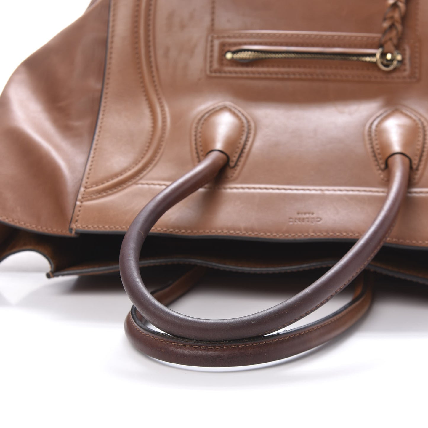 Natural Calfskin Medium Phantom Luggage Tan