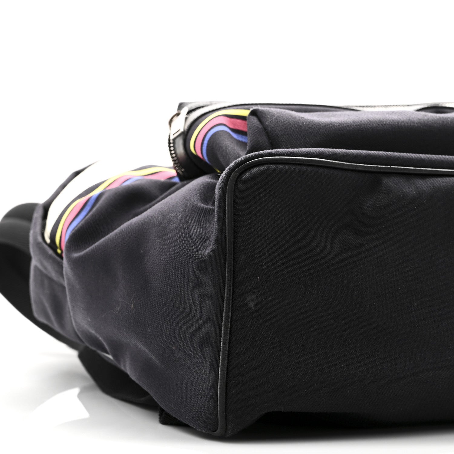 Saint Laurent Nylon Twill Dinosaur Print City Backpack Black Multicolor 8 of 9