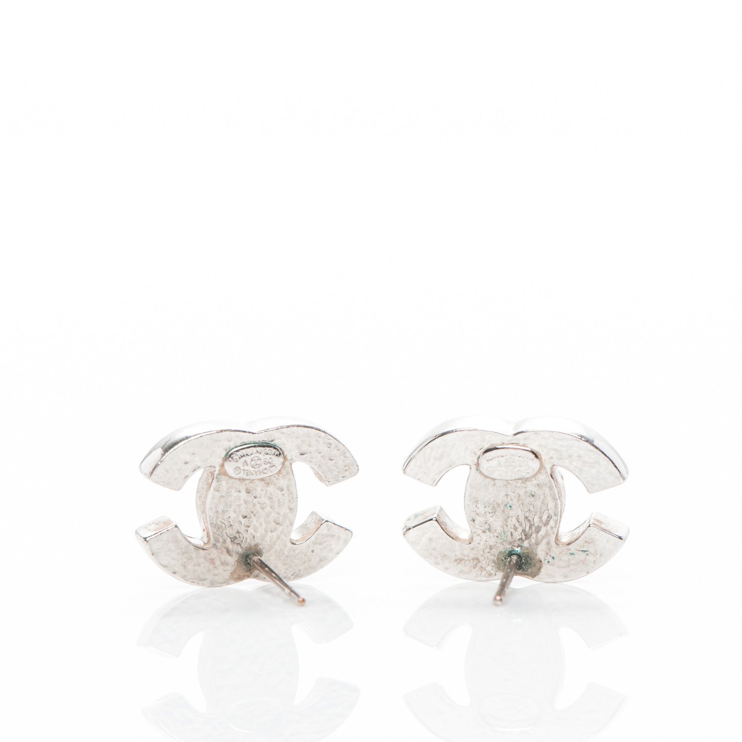 Chanel Pearl CC Earrings Silver 3 of 4