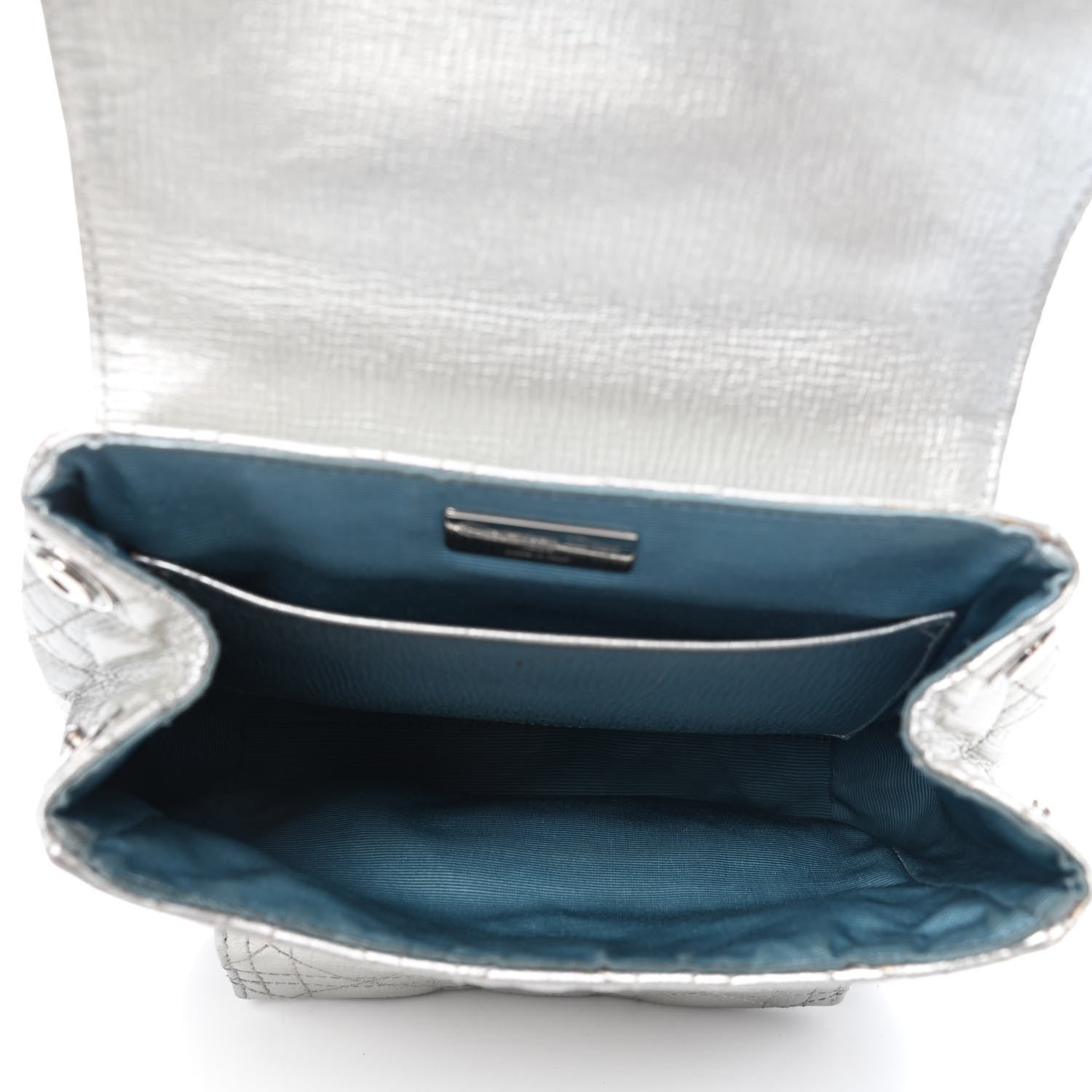 Christian Dior Ceramic Effect Deerskin Cannage Small Stardust Backpack Silver 5 of 9